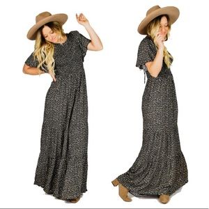 Brea floral smocked maxi dress